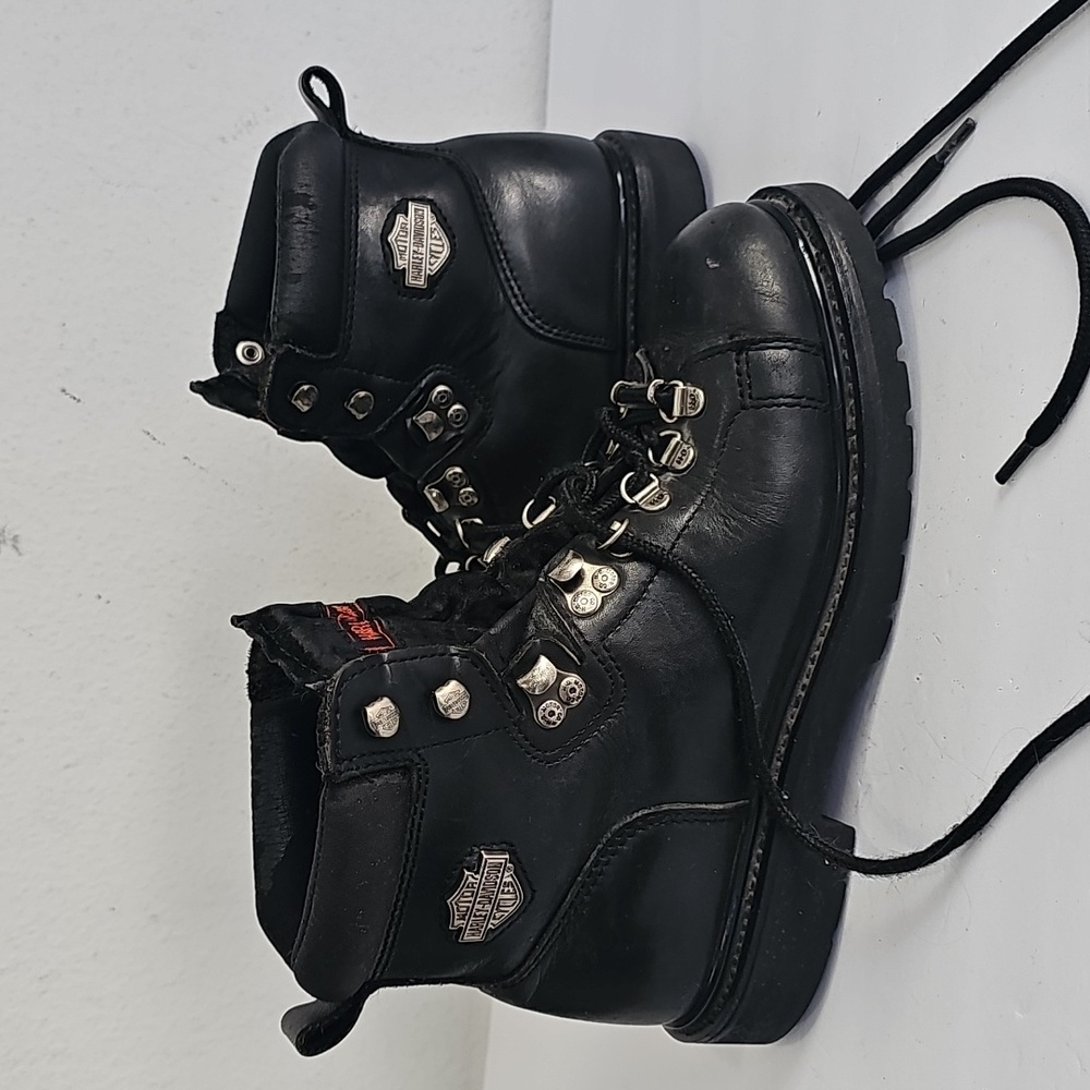 Harley Davidson boots black leather buckle, Size 8.5